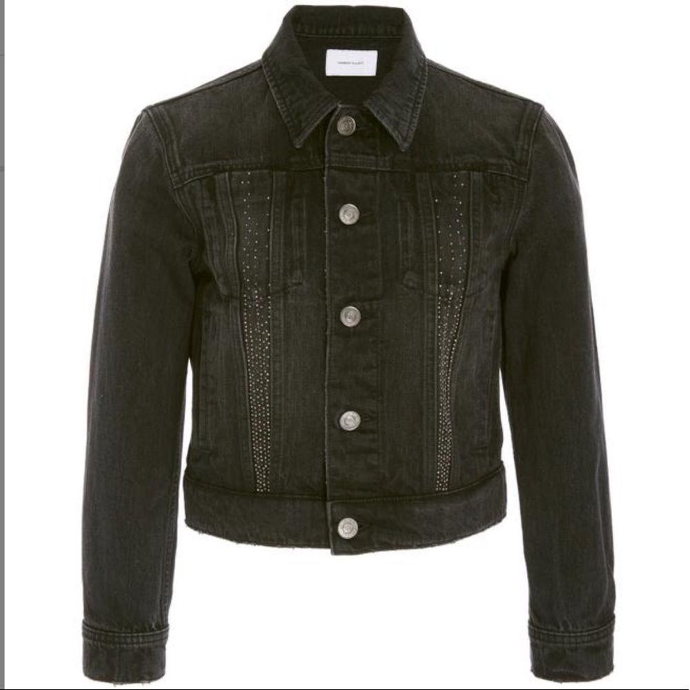 ⭐️New⭐️Current/Elliott Black Studded Jean Jacket